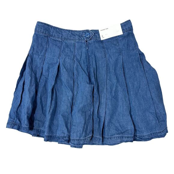 NWT Highest Rise American Eagle Pleated Denim Skirt Size 2/26W - Picture 2 of 4